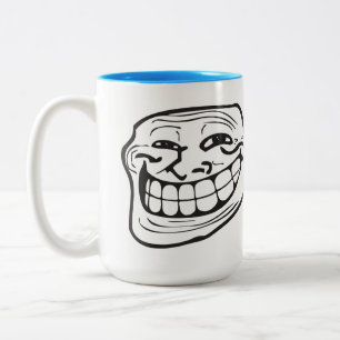 Troll LeMe Memes TROLLIN ANSIKTE ROLIGT - REDIGERB Två-Tonad Mugg