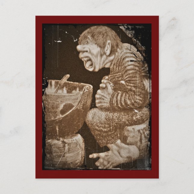 Troll med Giant Cauldron Vykort (Framsida)