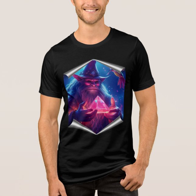 Troll med glaspyramid och hummingfåglar t shirt (Framsida)
