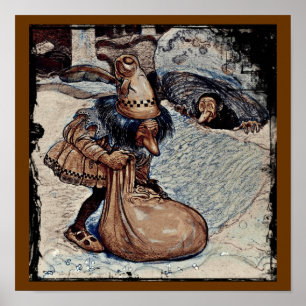 Troll med hans hand i en bag poster