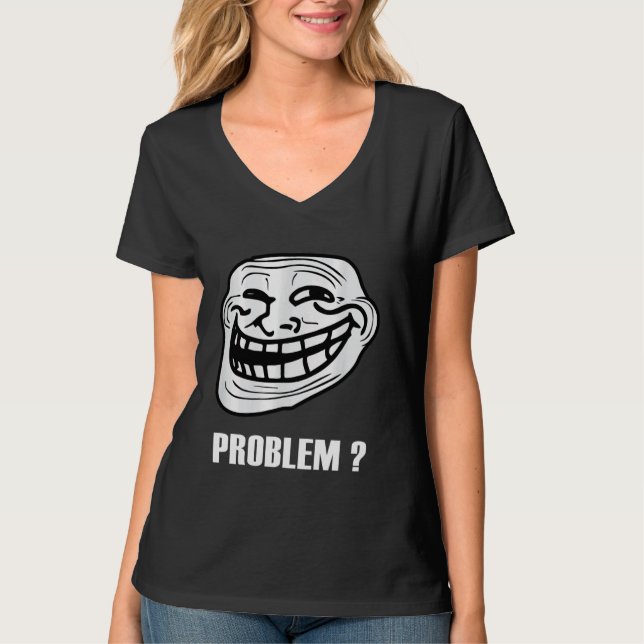 Troll meme Funny ansikte Gen Z meme Millennials Re T Shirt (Framsida)
