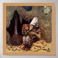 Troll Mor bredvid en Campfire