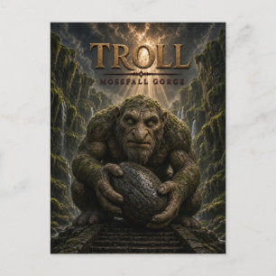 Troll Mossfall Gorge Mörk Cinema Vykort