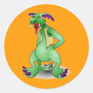Troll Stickers Runt Klistermärke