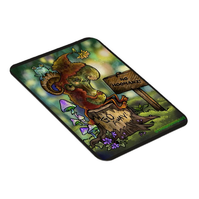 Troll Stump "No Humans" Magnet (Högersidan)