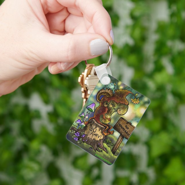 Troll Stump "No Humans" Nyckelring (Hand)