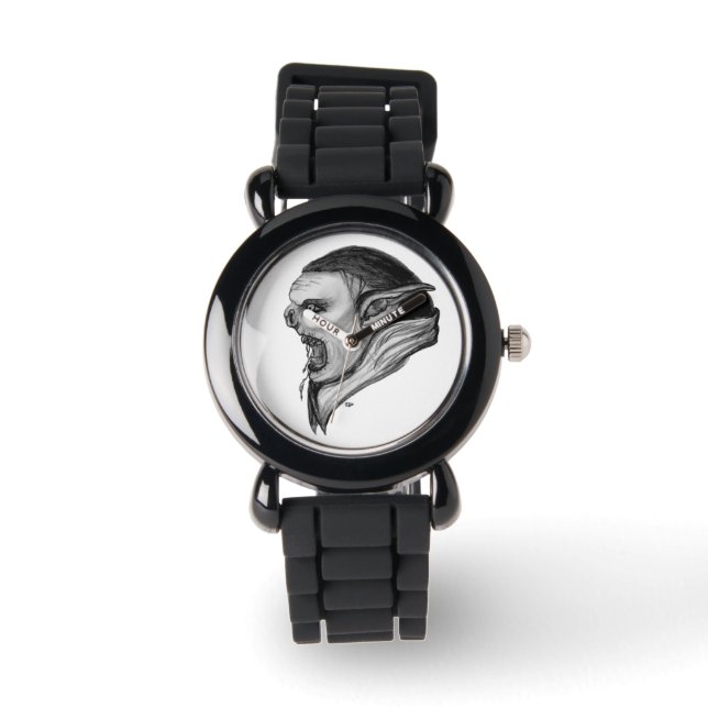 Troll - svartvit design armbandsur (Framsida)