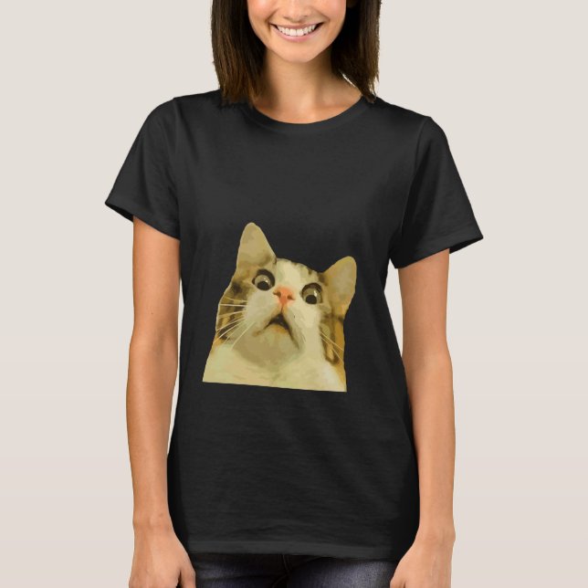 Troll Trolling Katt Meme Rädd Skrämd Populär Int T Shirt (Framsida)