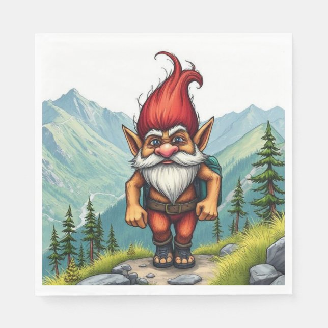 Troll vandring i Norge, servetter (Framsidan)