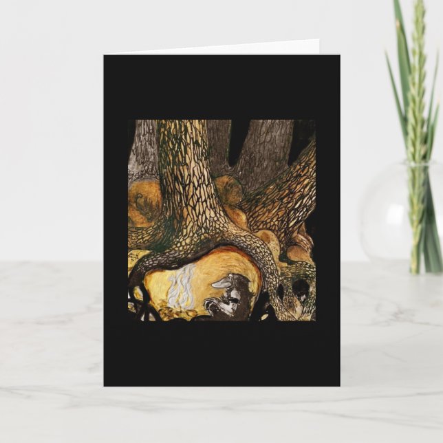 Troll vid en Campfire Kort (Framsida)