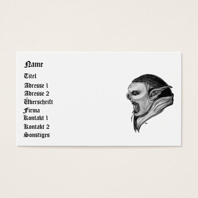 Troll Visitkort (Framsidan)