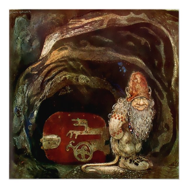 ”Trolldörren” av John Bauer Fototryck (Framsidan)