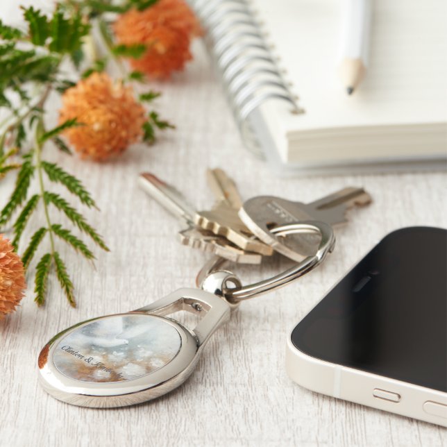 Trollduva Blommig Nyckelring - Anpassningsbar (Sidan)