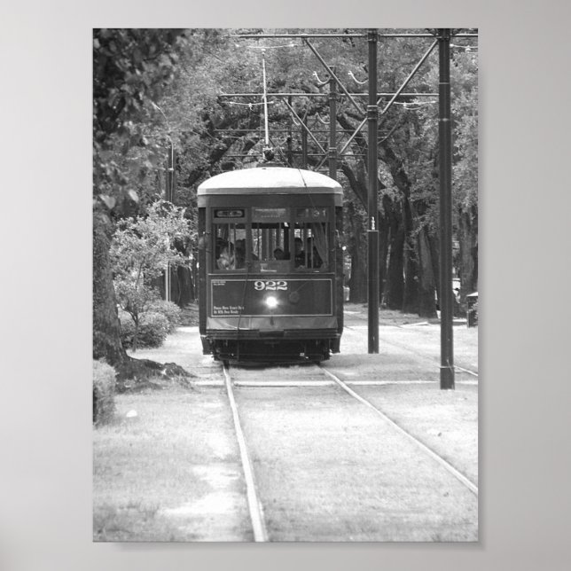Trolley Cable Car Garden District New Orleans LA Poster (Framsidan)