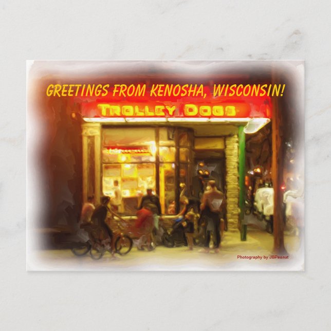 TROLLEY HUNDAR! VYKORT (Framsida)