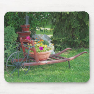 Trolley med blommor musmatta