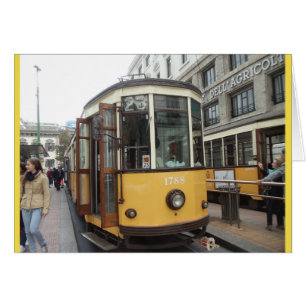 Trolley Milan, italien Hälsningskort