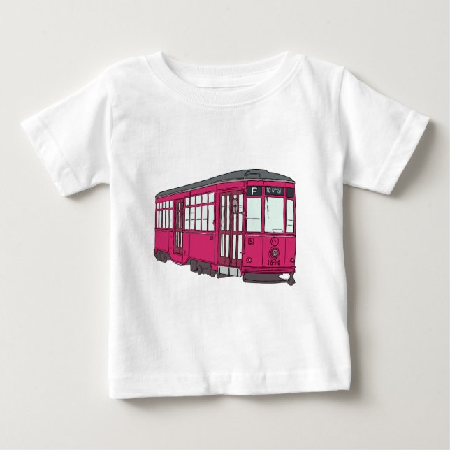 Trolleycar för spårvagn för t-shirt (Framsida)