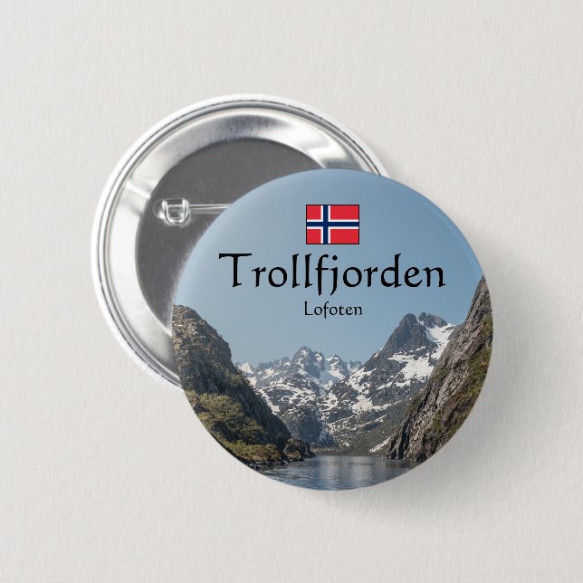 Trollfjord Lofoten Knapp (Framsida & baksida)