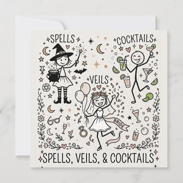 Trollformler, slöjor och cocktails möhippa  (Framsida)