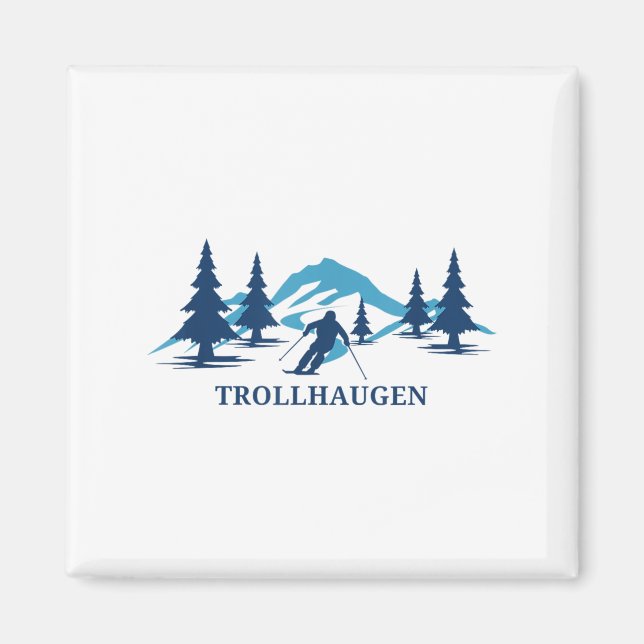 Trollhaugen Wisconsin Ski Resort Skiing _1 Magnet (Framsidan)