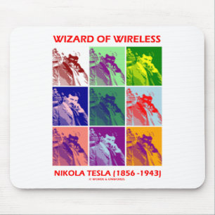 Trollkarl av trådlösan (Nikola Tesla nio bilder) Musmatta