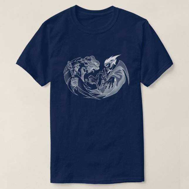 Trollkarl grafisk Gamer för konst för fantasi för T-shirt (Design framsida)