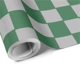 Trollkarl Grön och Grå Rutig Presentpapper