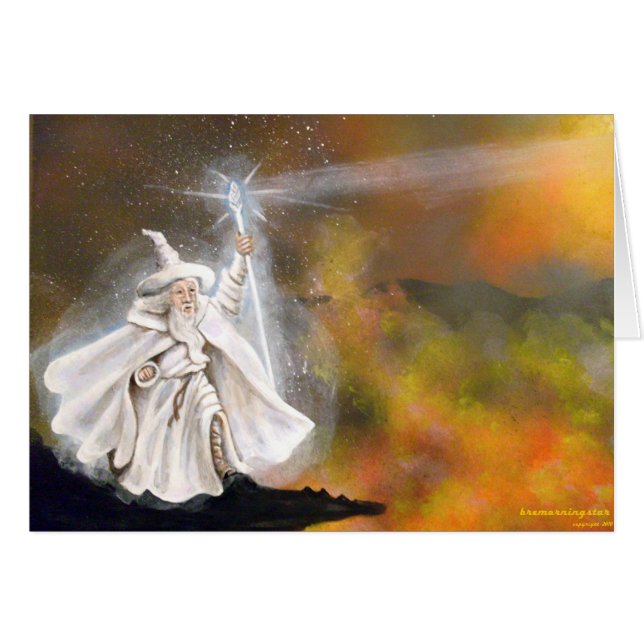 Trollkarl Hälsningskort (Framsidan Horizontal)