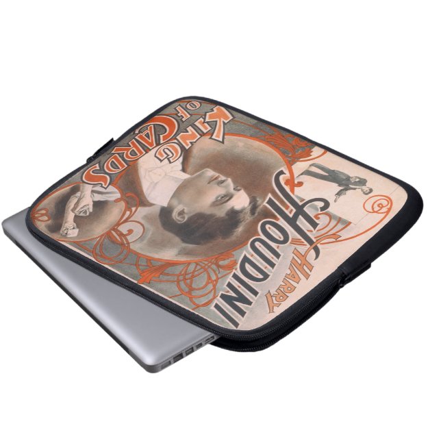 Trollkarl Harry Houdini kungen av kort Laptop Sleeve (Framre botten)