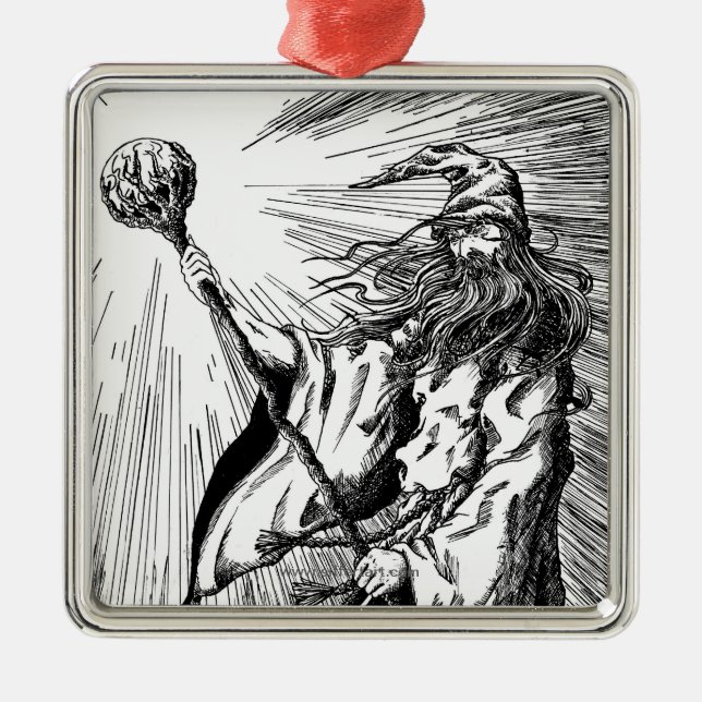 Trollkarl Julgransprydnad Metall (Framsidan)