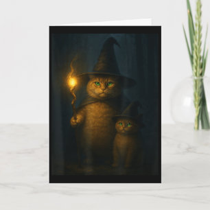 Trollkarl Katt Konstig Rolig Halloween Katt Meme  Kort