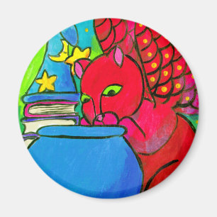 Trollkarl katt magnet