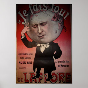 Trollkarl med ett stort huvud poster