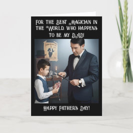 Trollkarl Pappa och Son (1) - Fars dag Helgkort