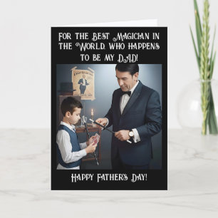 Trollkarl Pappa och Son (1) - Fars dag Helgkort