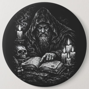 Trollkarl som studerar Grimorium — av BurnsInHell Knapp