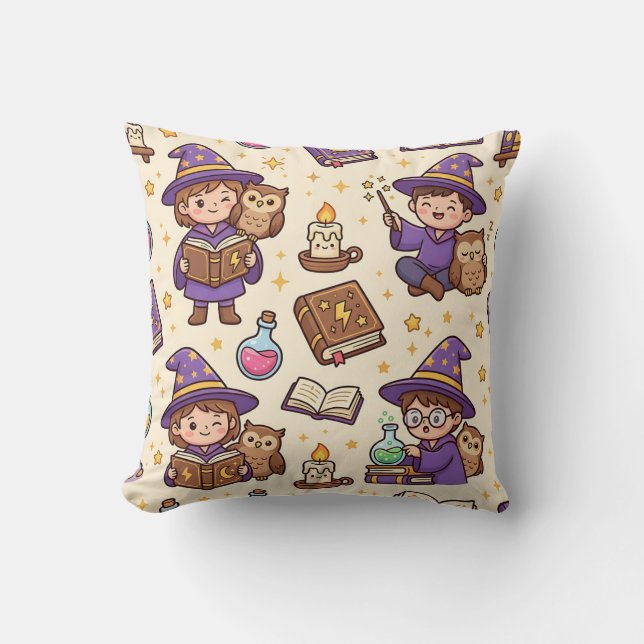 Trollkarl Ugglas Magiska Kuddpillow Fantasy Kudde (Framsida)