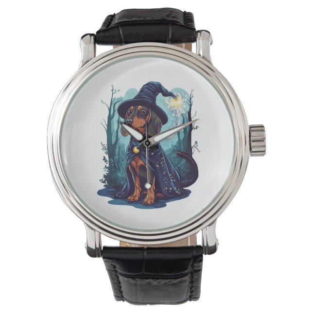 Trollkarl Wiener � Magisk Dachshund Armbandsur (Framsida)