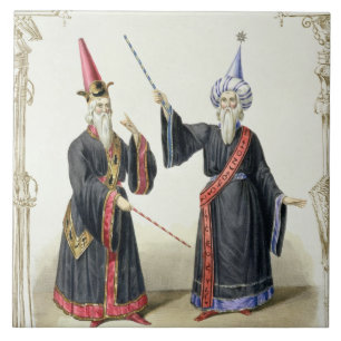 Trollkarlar på karnevalet i Berlin, 1836 (färg Kakelplatta