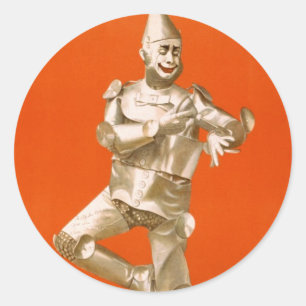 Trollkarlen Av Oz Bleckman - Vintage Musikalteater Runt Klistermärke