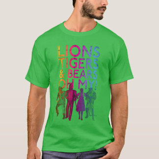 Trollkarlen av Oz Lejon Siger Björnar pojke T Shirt