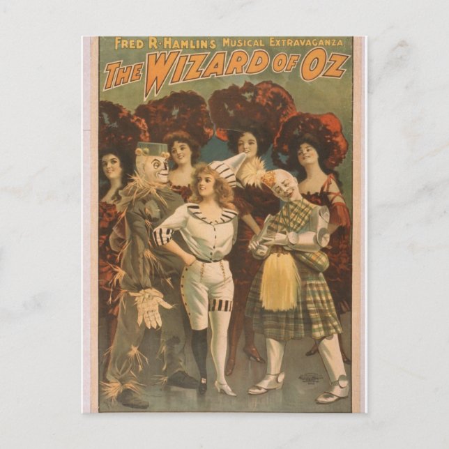 Trollkarlen från Oz Retro-biografen Vykort (Framsida)