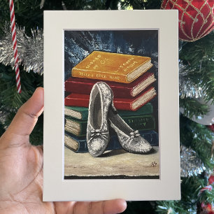 Trollkarlen från Oz Silver Skor Giclee Tryck