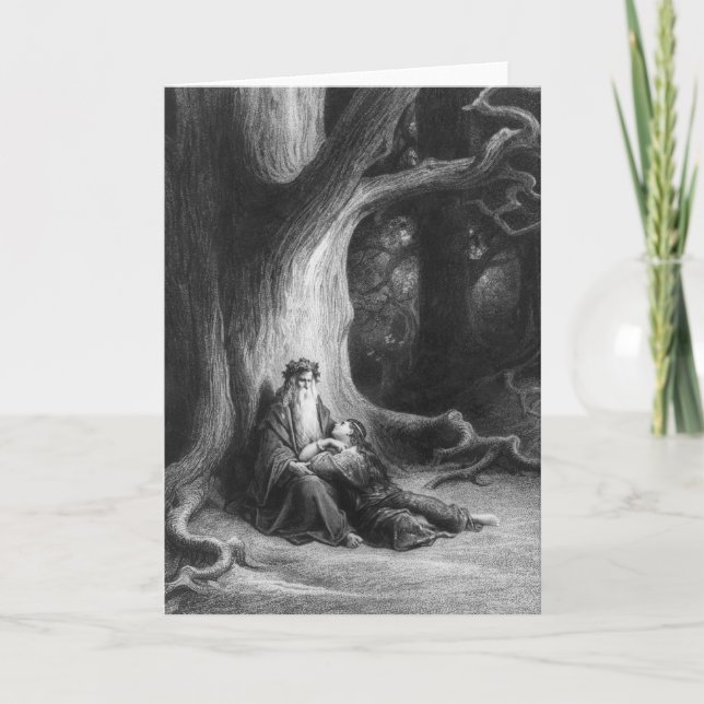 Trollkarlen Merlin och den felika Vivienen Kort (Framsida)