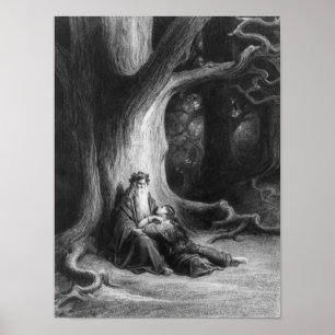 Trollkarlen Merlin och den felika Vivienen Poster
