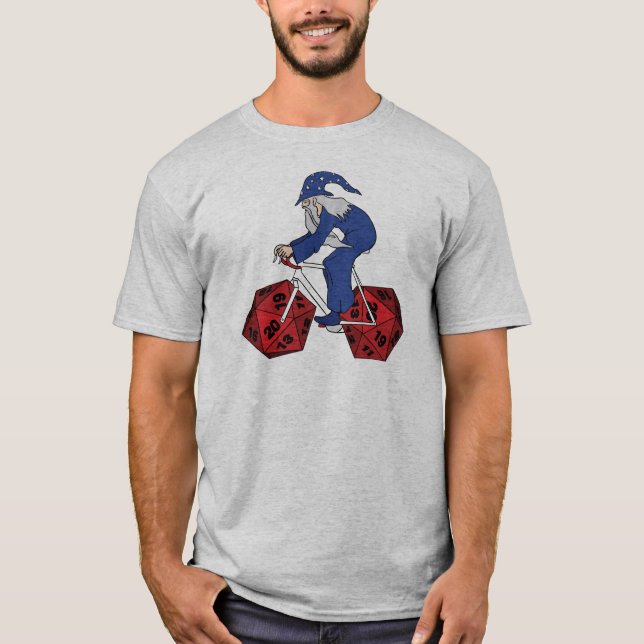 Trollkarlridningcykel med 20 sidtärninghjul t shirt (Framsida)