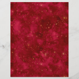 Trollkarls röd & guld Scrapbook-pappersark