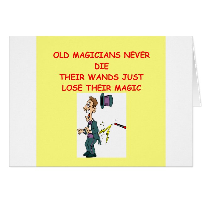 trollkarlskämt hälsningskort (Framsidan Horizontal)