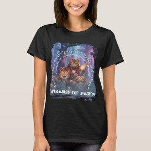 Trollkarlskattdesign i fantasinspirerad stil t shirt